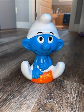 1983 Smurfs talking pull string toy